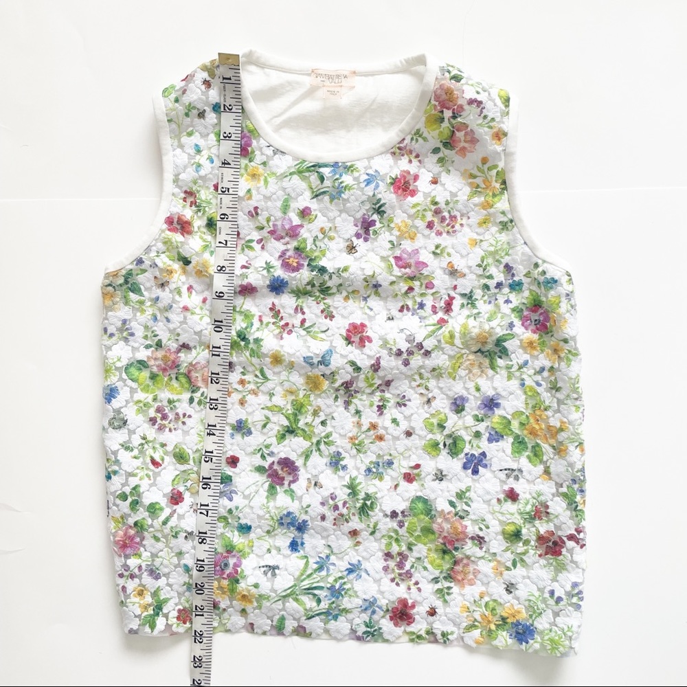 Giambattista Valli Womens Embroidered Embellished Sleeveless Top White Size M - Picture 8 of 8